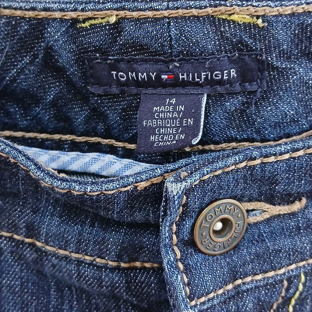 TOMMY HILFIGER Cropped Denim Jeana SZ 14 - Picture 4 of 8